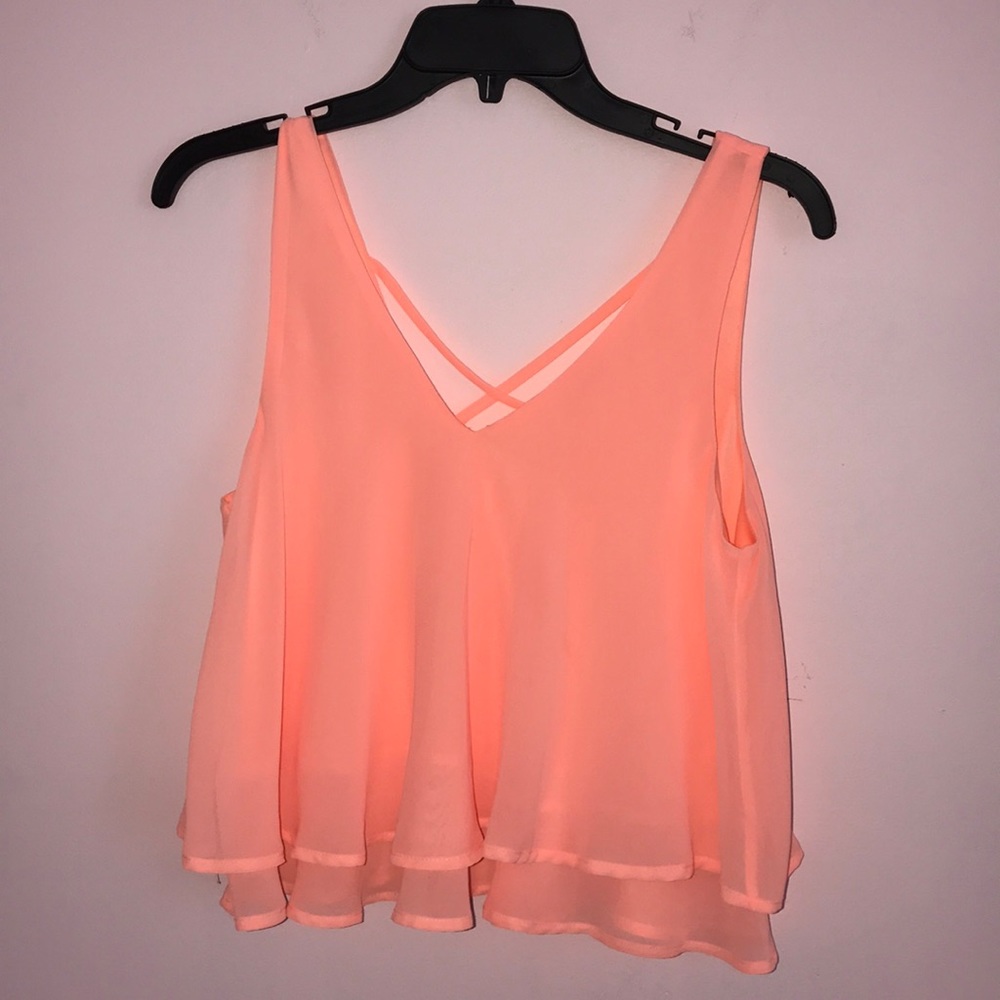 Nordstrom bright coral top